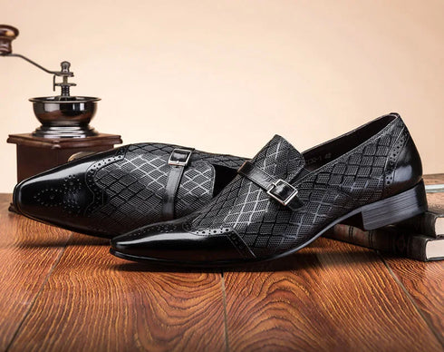 Elegant Patent Leather Oxford Loafers for Men - Versatile Dress Shoes for Weddings and Office Occasions - Comfortable Slip-On Style with Pointed Toe Design